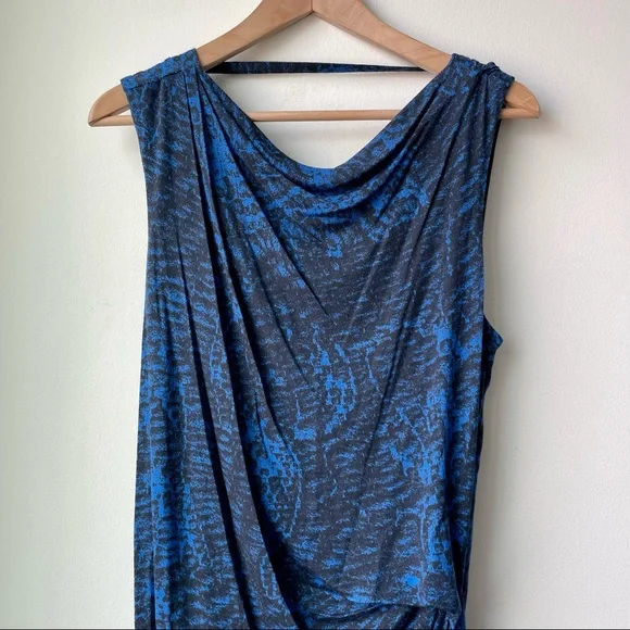 Helmut Lang Draped Open Back Jersey Gathered Waist Dress - Picture 5 of 10